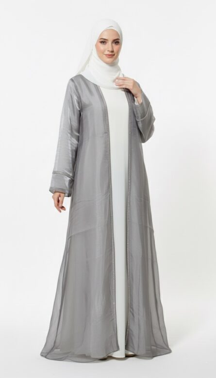 Summer Open Front Abaya - Image 3